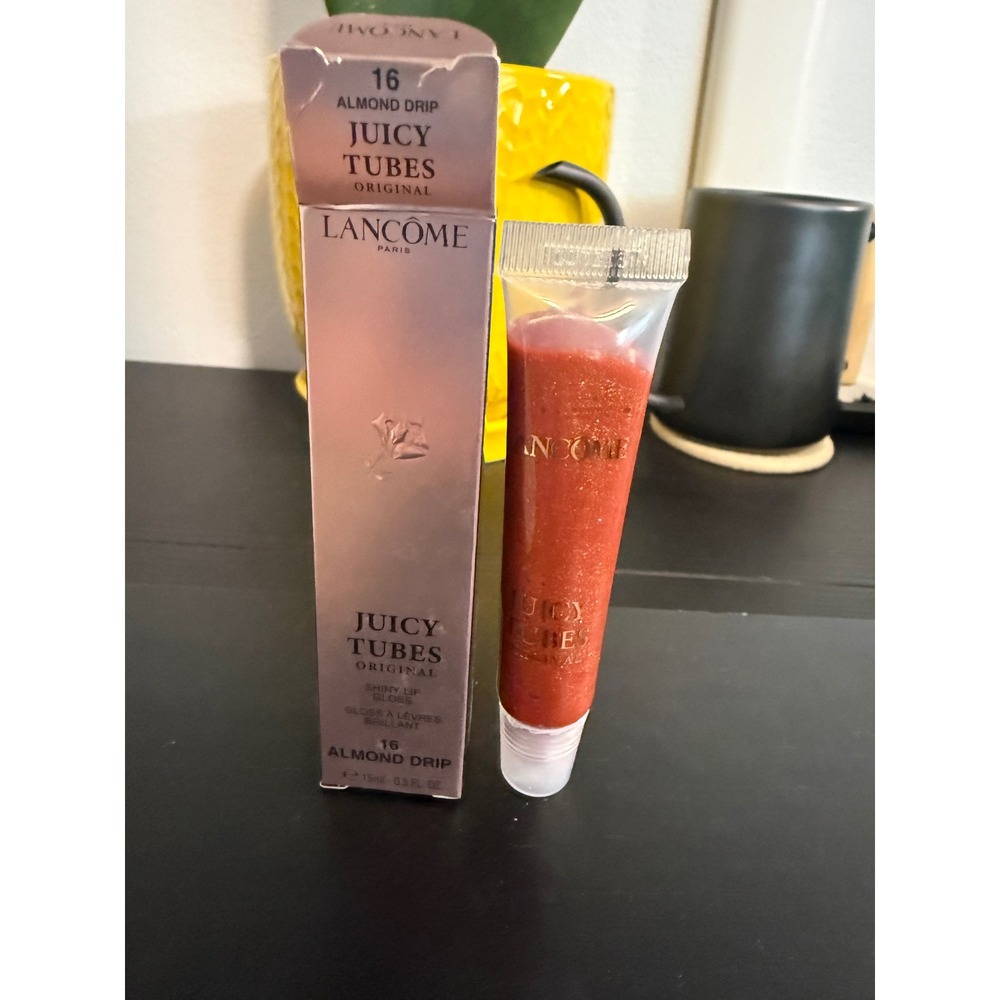 Lancome Juicy Tubes Original Lip Gloss 16 Almond Drip 0.5 oz Shiny Shimmer NIB